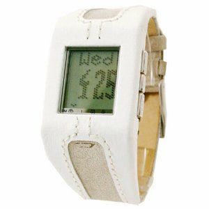 DIESEL Stainless steel/Genuine White Leather Unisex Watch DZ7038 in original box